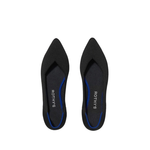 Rothy’s The Point Black‎ Solid Pointy Toe Slip On Career Flats - Picture 1 of 9
